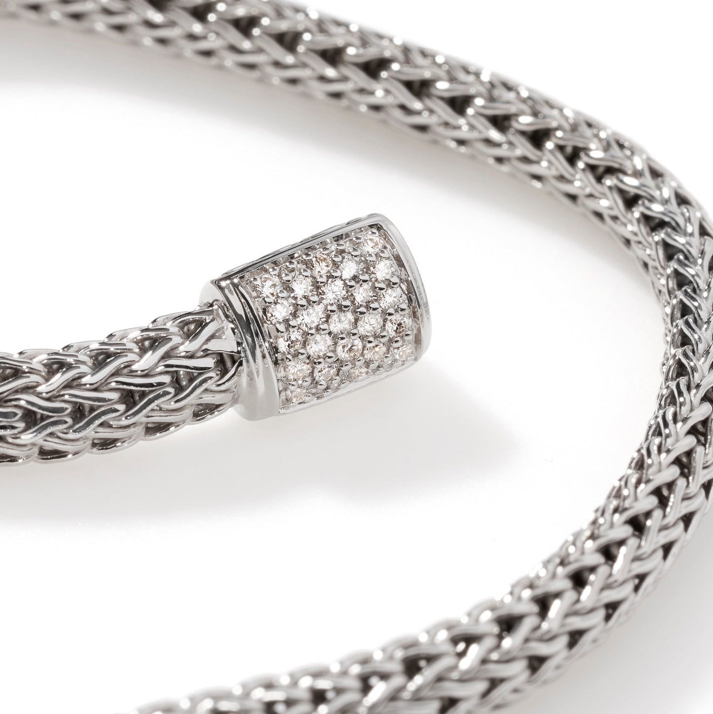 STERLING SILVER DIAMOND PAVE ICON BRACELET