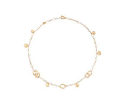 18KY JAIPUR GOLD DANGLE NECKLACE