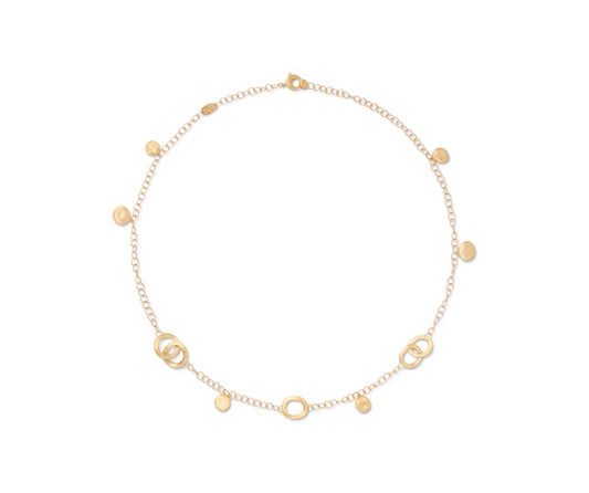 18KY JAIPUR GOLD DANGLE NECKLACE