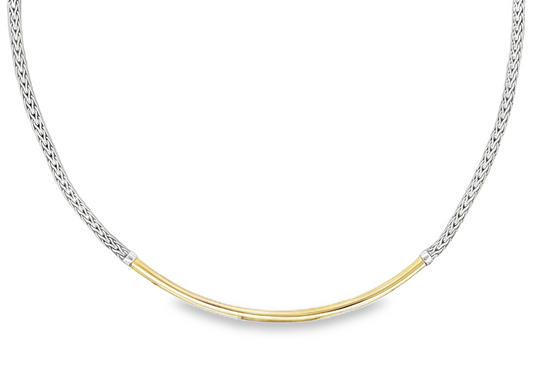 SS/14KY CLASSIC CHAIN BAR NECKLACE