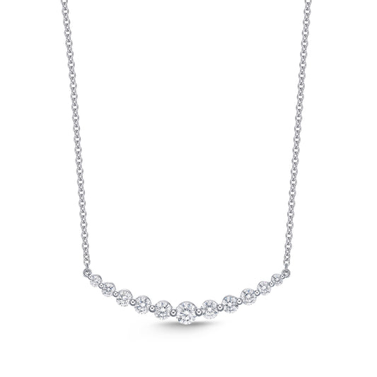 18KW DIA SMILE NECKLACE .63CTW SN# 1284330-1