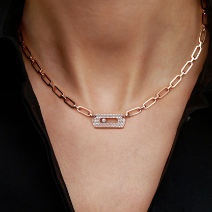 18KY MY MOVE CURB NECKLACE