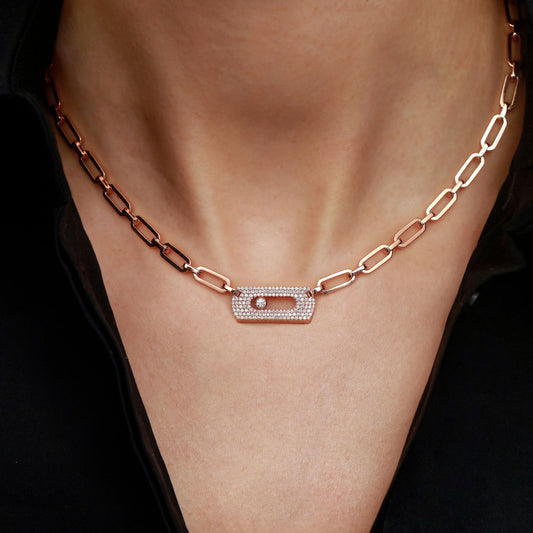 18KY MY MOVE CURB NECKLACE