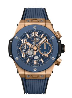 42MM UNICO KING GOLD BLUE CERAMIC