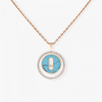 18KR TURQUOISE LUCKY MOVE SMALL NECKLACE