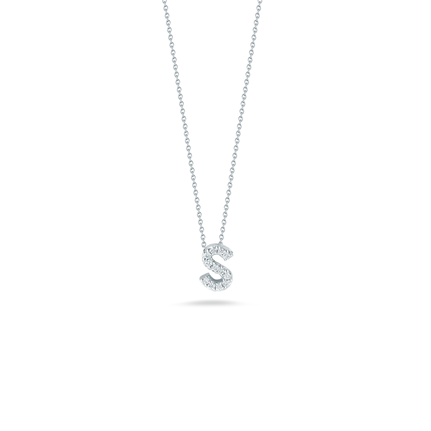 18KW TINY TREASURES DIAMOND LOVE LETTER NECKLACE