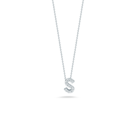 18KW TINY TREASURES DIAMOND LOVE LETTER NECKLACE