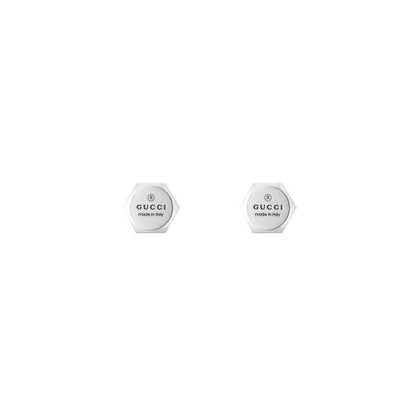 EARRINGS IN STERLING SILVER WITH GUCCI TRADEMARK