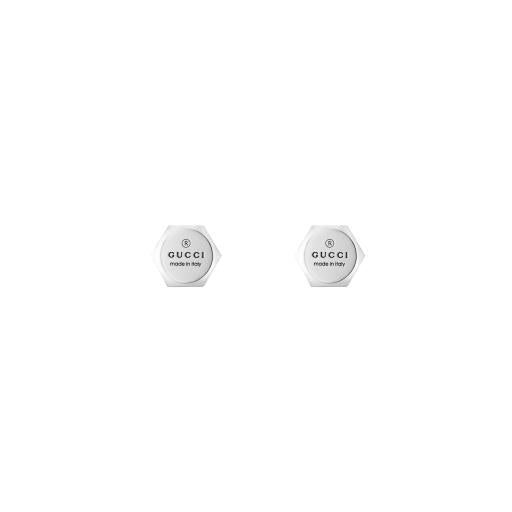 EARRINGS IN STERLING SILVER WITH GUCCI TRADEMARK