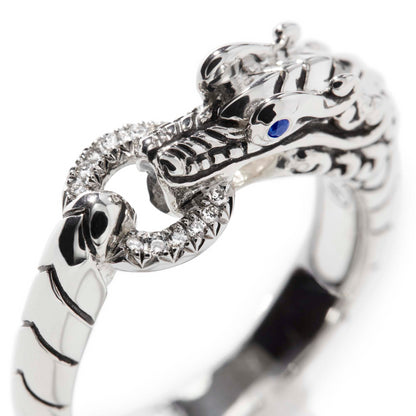 SIZE 12 - NAGA SILVER DIAMOND PAVE DRAGON HEAD RING - CLIENT STIEF/PHOEBE