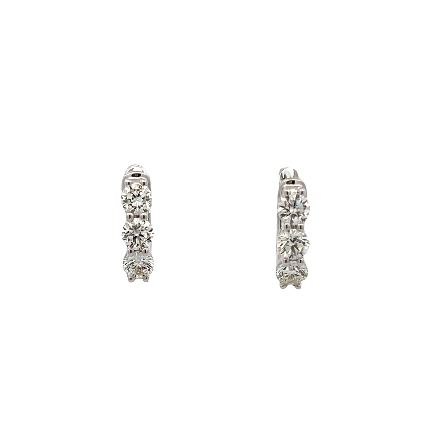 18KW DIAMOND HUGGIE EARRINGS