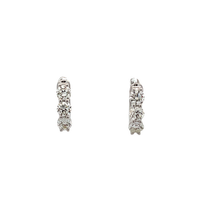18KW DIAMOND HUGGIE EARRINGS