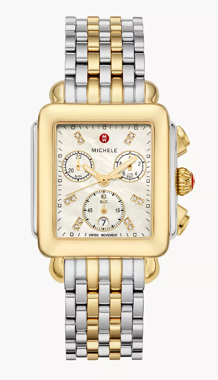 DECO TWO-TONE 18K GOLD DIAMOND DIAL WATCH SN# TRH1893524