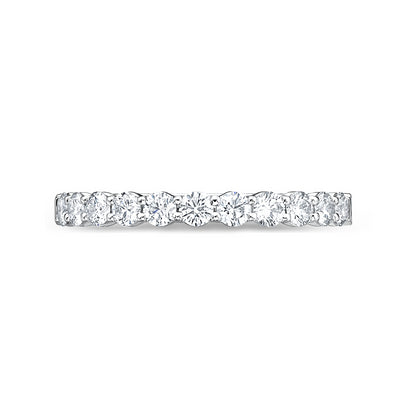 PETITE PLATINUM DIAMOND HALFWAY BAND