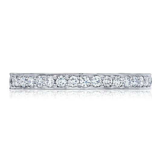 PLATINUM 1/2 WAY DIAMOND BAND .29TWT