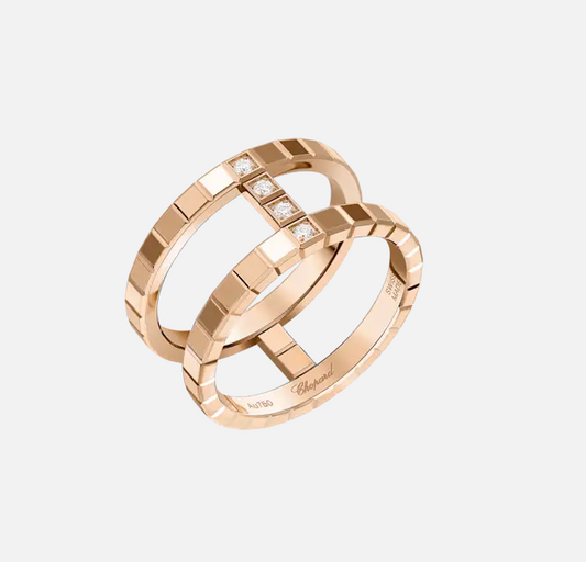 18KR ICE CUBE DIAMOND RING