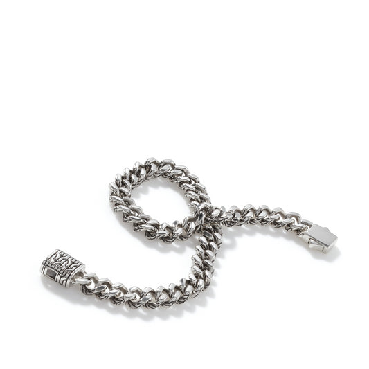 SILVER 7MM CURB CHAIN BRACELET