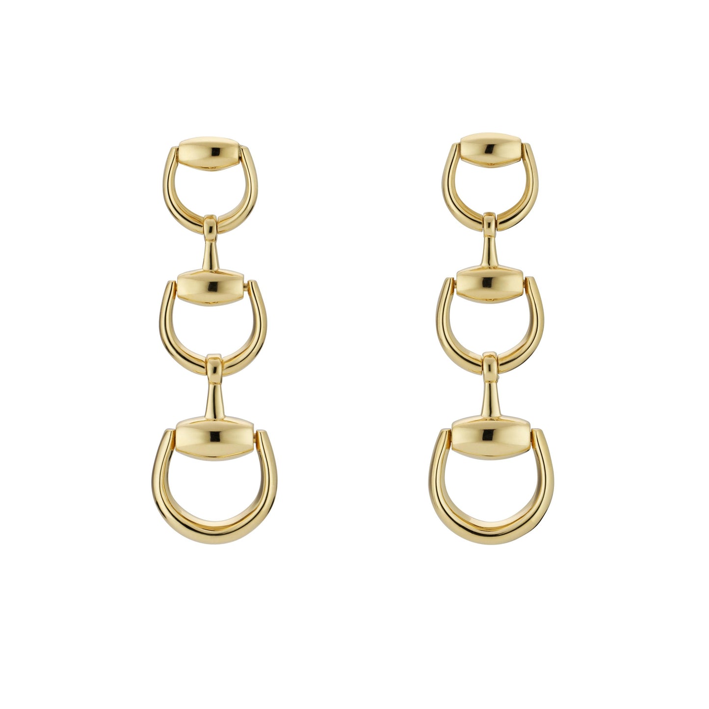 18KY HORSEBIT DANGLE EARRS