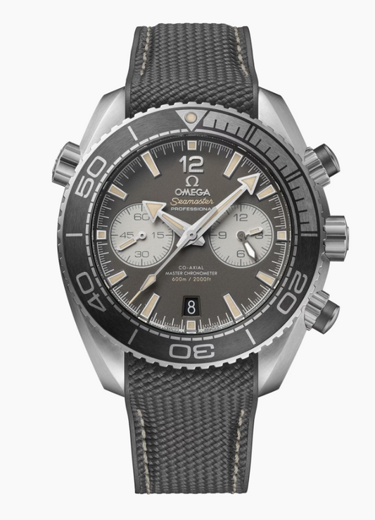 45.5MM SS PLANET OCEAN 600M GUNMETAL GREY CHRONO DIAL