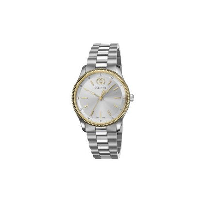29MM 2TONE G-TIMELESS SILVER DIAMOND DIAL