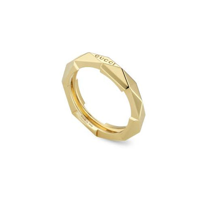 18KY 4MM LINK TO LOVE BAND SZ 7.25