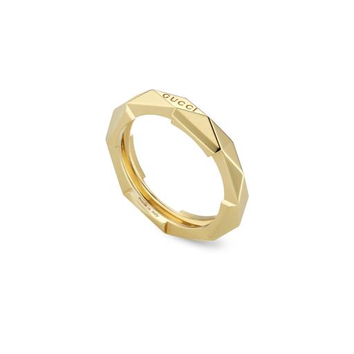 18KY 4MM LINK TO LOVE BAND SZ 7.25