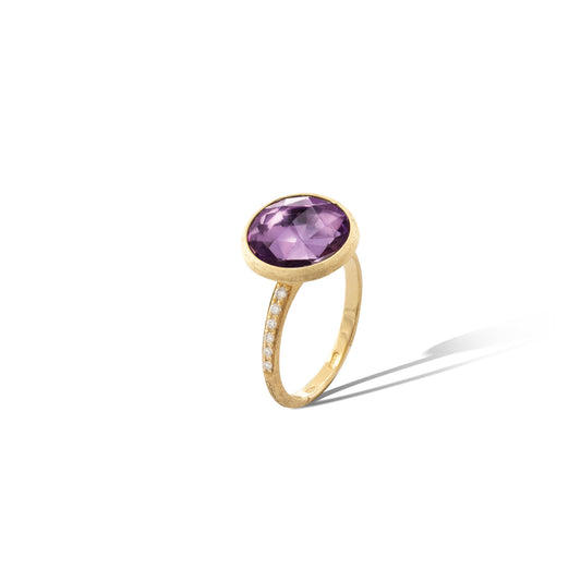 18KY JAIPUR AMETHYST RING WITH DIAMONDS