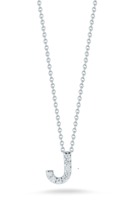 18KW TINY TREASURES DIAMOND LOVE LETTER NECKLACE
