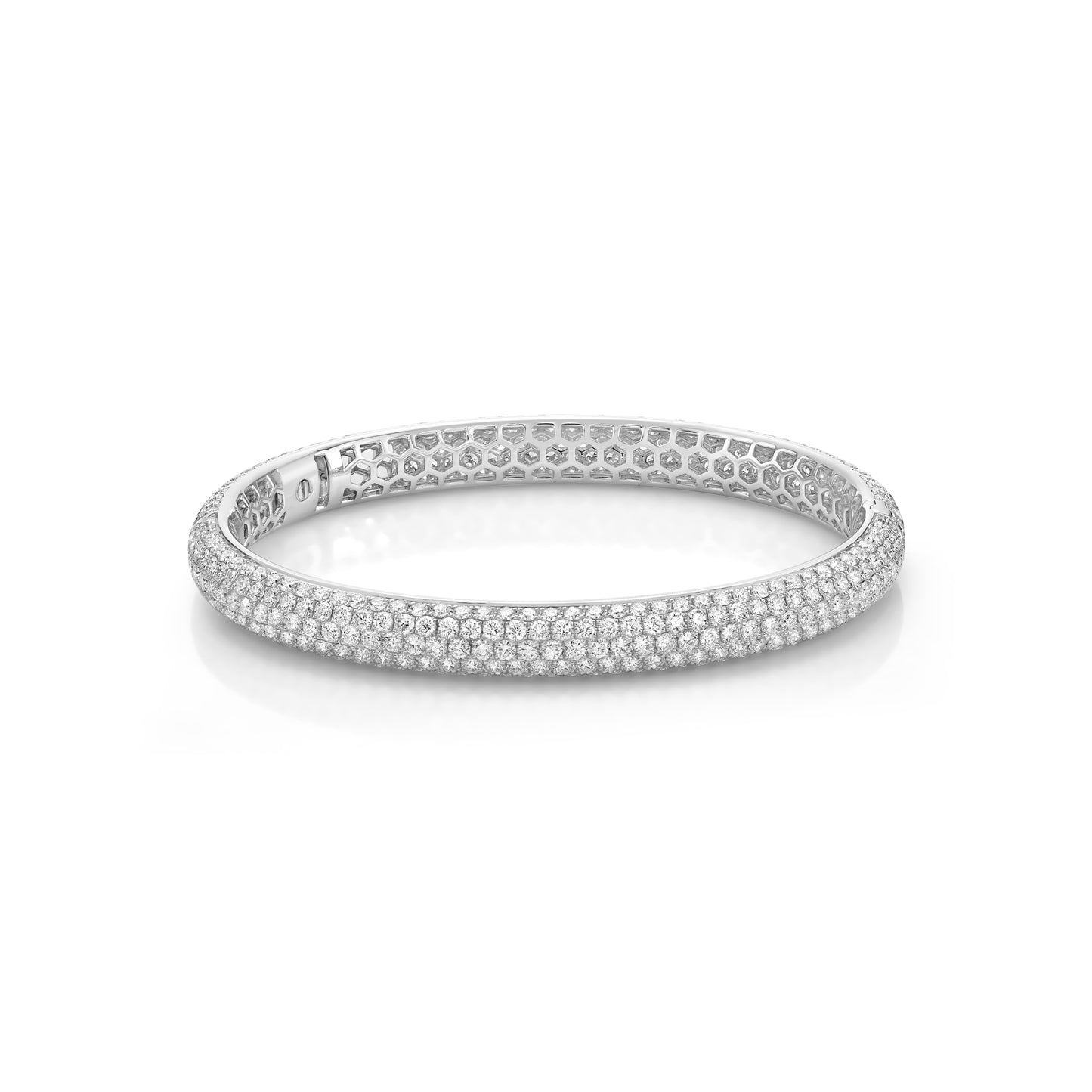 18KW 5ROW PIROUETTE PAVE DIA 11.20TW BANGLE