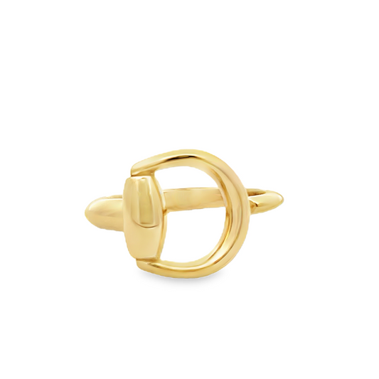 18KY HORSEBIT RING
