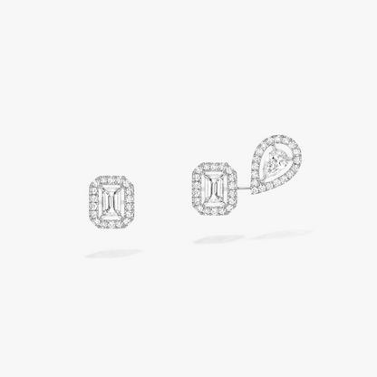 These My Twin 1+2 earrings in 18 karat white gold are part of the My Twin collection.