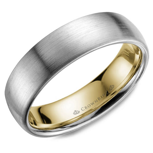 18KWY 6MM SANDPAPER FINISH BAND