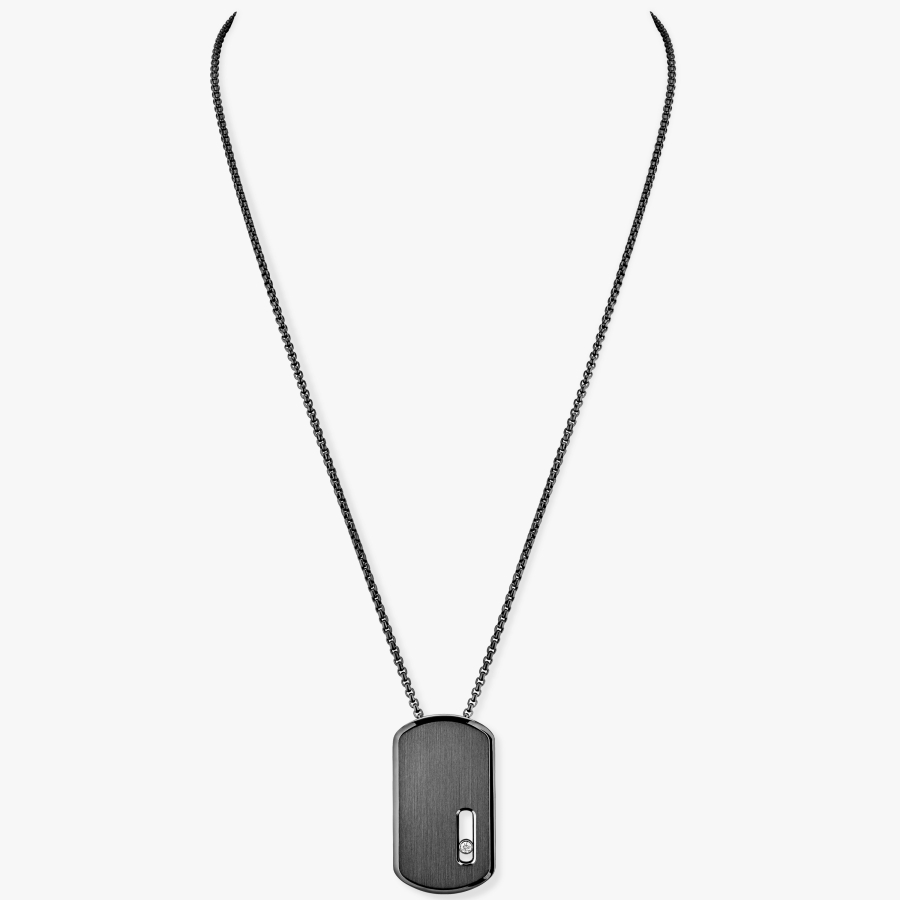 This Move Titanium necklace in graphite titanium is the trendy, modern jewelry par excellence.