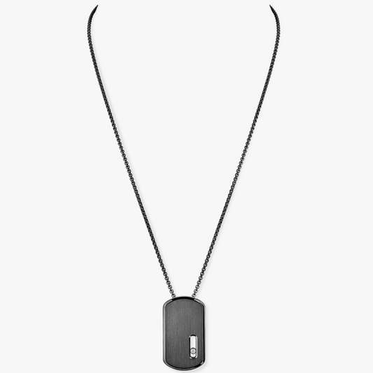 This Move Titanium necklace in graphite titanium is the trendy, modern jewelry par excellence.