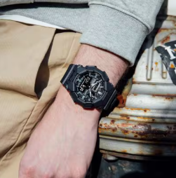 GA-010 SERIES ANALOG/DIGITAL BLACK ON BLACK