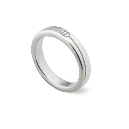 STERLING SILVER GUCCI TAG RING