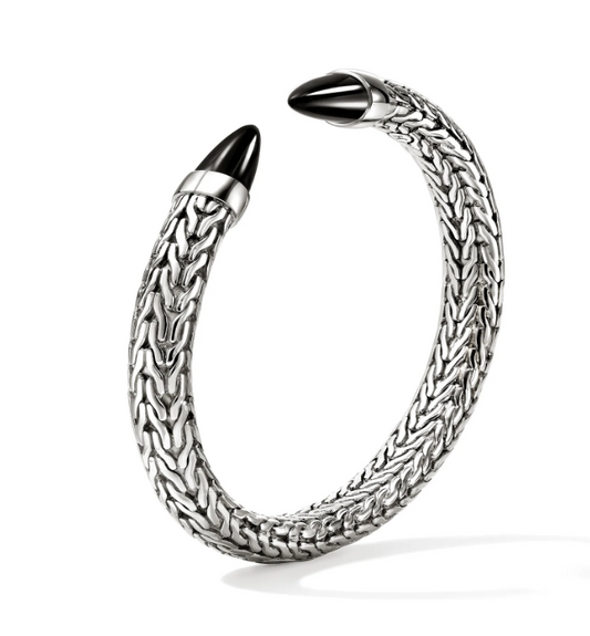 SILVER BLACK ONYX 50 FLEX CUFF 8.9MM
