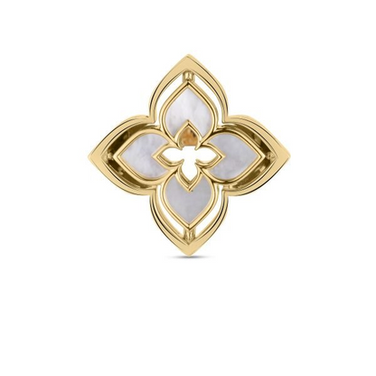 18KY VENETIAN PRINCESS PIROUETTE PAVE FLOWER RING