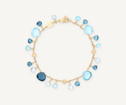 MARCO BICEGO 18KY PARADISE MIXED TOPAZ SINGLE STRAND BRACELET