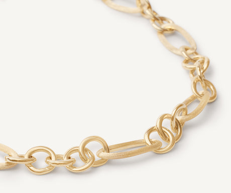 18KY JAIPUR ENGRAVED & POLISHED LINK NECKLACE. 2/20/24 RTV RA# LC0214 FEDEX# 271203880517