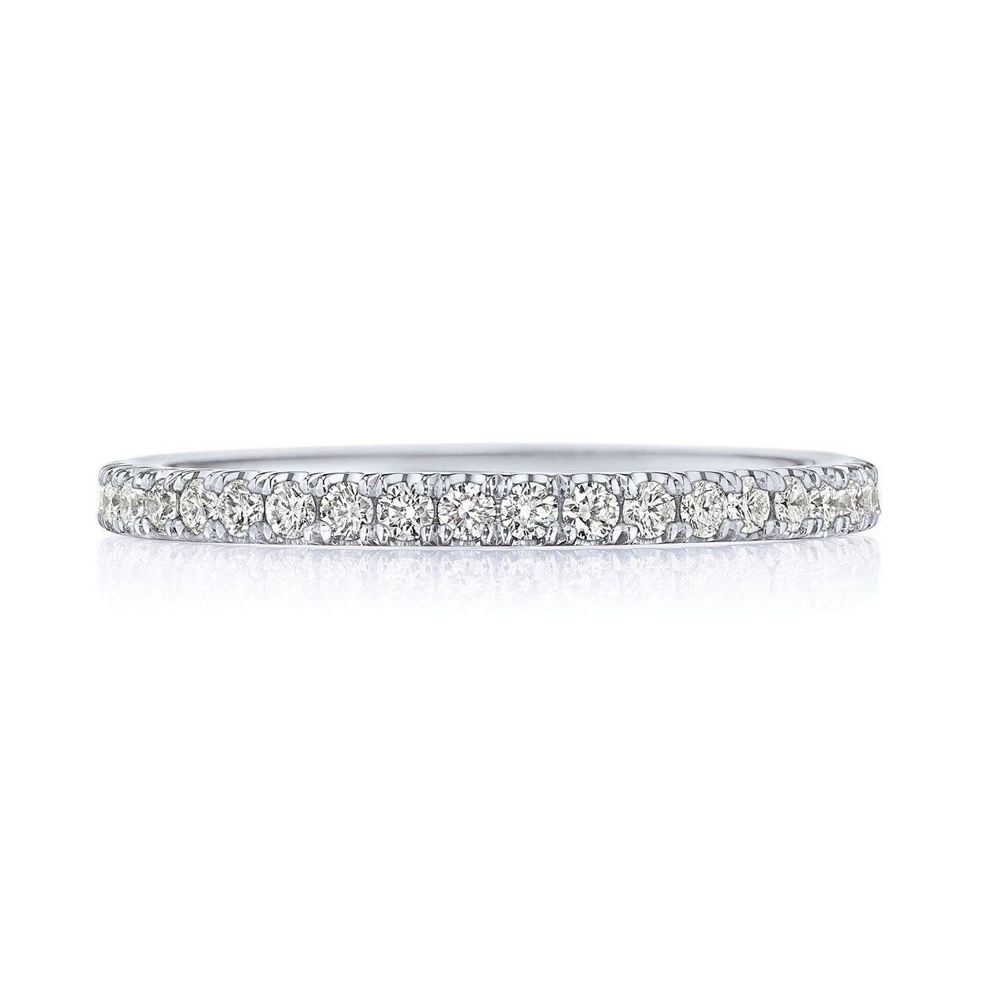 PLATINUM 3/4 WAY DIAMOND WEDDING BAND .40TWT