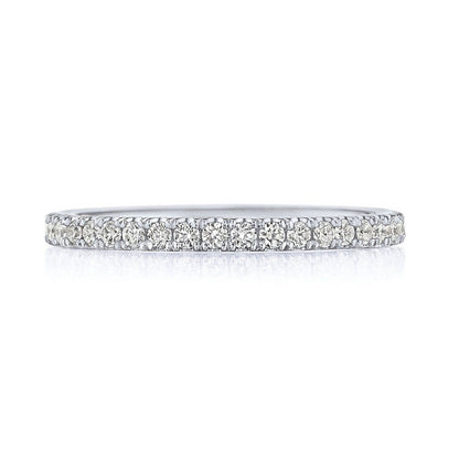 PLATINUM 3/4 WAY DIAMOND WEDDING BAND .40TWT