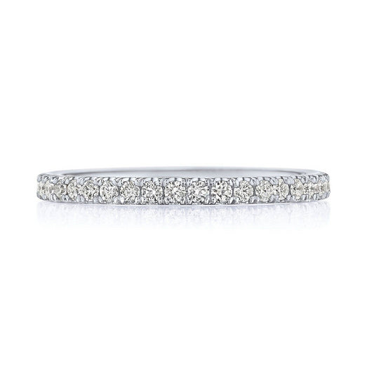 PLATINUM 3/4 WAY DIAMOND WEDDING BAND .40TWT