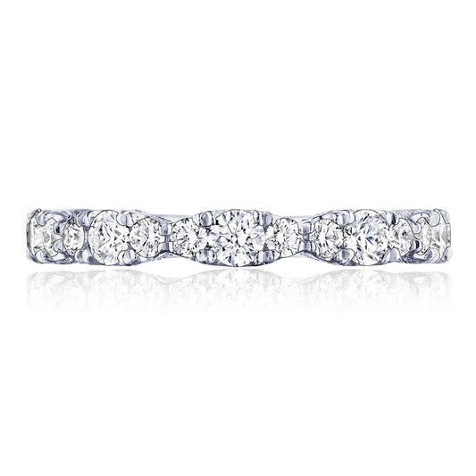 PLATINUM 3/4 WAY DIAMOND WEDDING BAND 1.11TWT    ORDER THIS RING IN A 5.50   (FIVE AND A HALF)