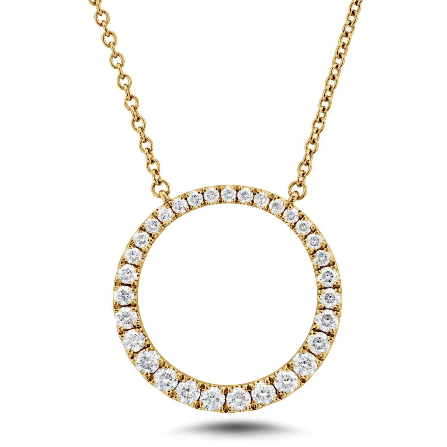 18KY DIAMOND CIRCLE NECKLACE