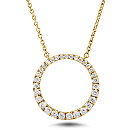 18KY DIAMOND CIRCLE NECKLACE