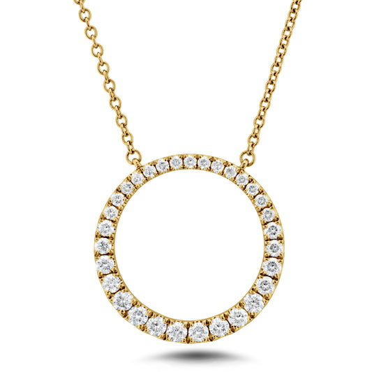 18KY DIAMOND CIRCLE NECKLACE