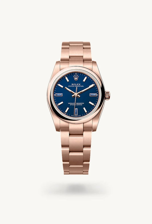 rolex Oyster Perpetual in 18 kt Everose gold, M124205-0002 - Weston Jewelers