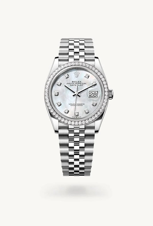 rolex Datejust in White Rolesor - combination of Oystersteel and white gold, M126284RBR-0011 - Weston Jewelers