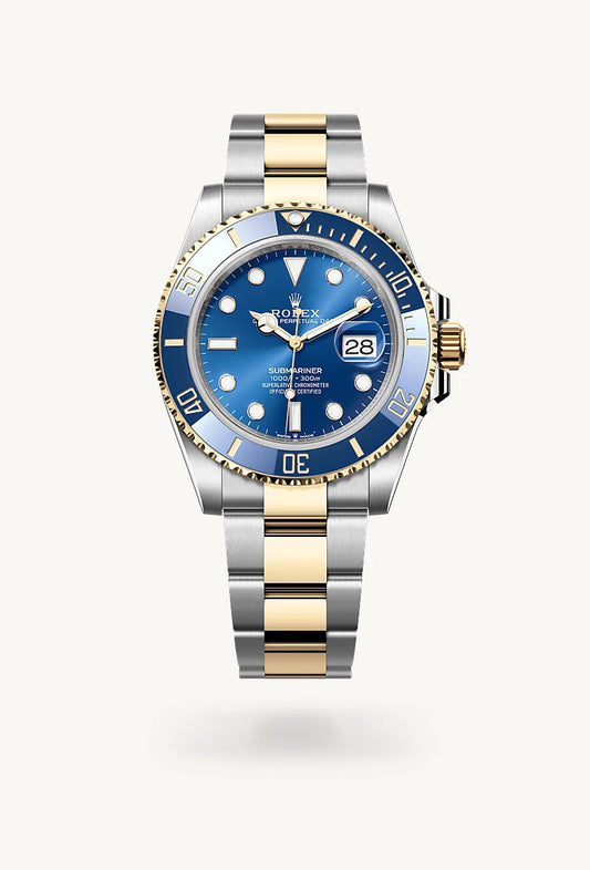 rolex Submariner in Yellow Rolesor - combination of Oystersteel and yellow gold, M126613LB-0002 - Weston Jewelers